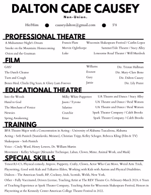 Dalton Causey - Project Casting Gallery Image 1 Dalton Causey - Gallery Image 1